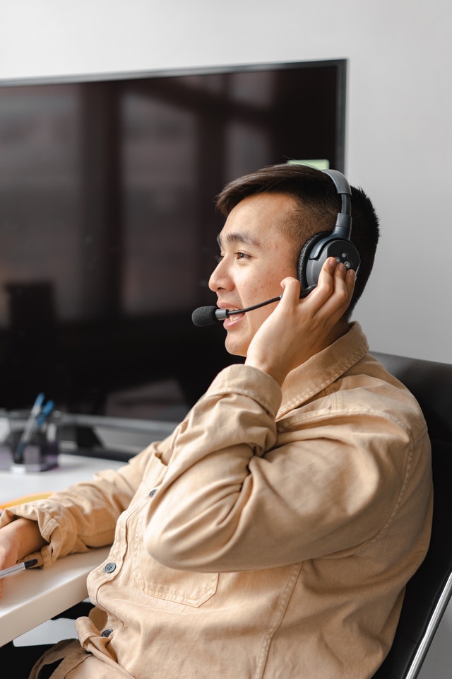 A2Z employee answering phone calls A2Z employee answering phone calls