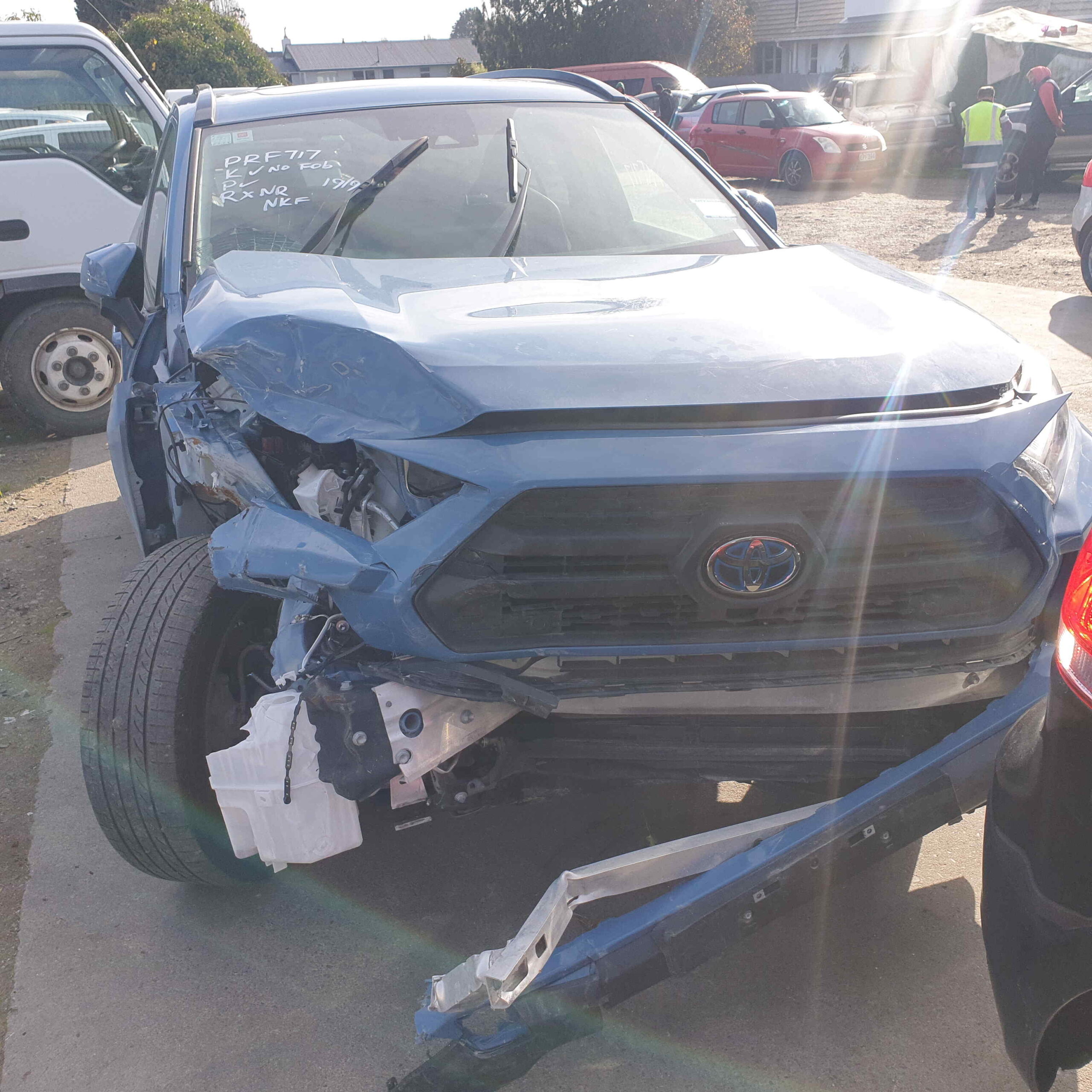 Toyota with front left damage bought by A2Z Auto Dismantlers