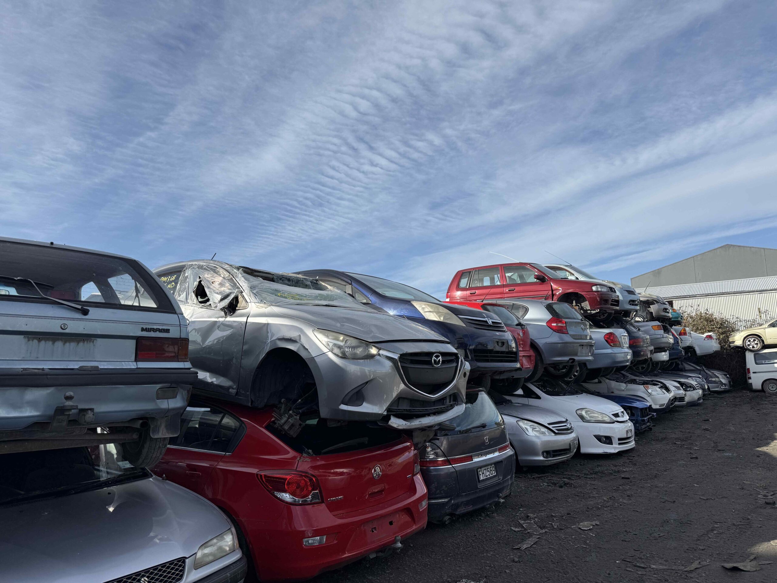 A2Z Auto Dismantler yard showing vehicles bought under Cash For Cars service